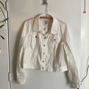 NWT Ann Taylor LOFT linen button jacket